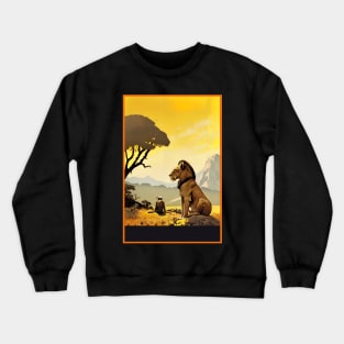 vintage travel of africa Crewneck Sweatshirt